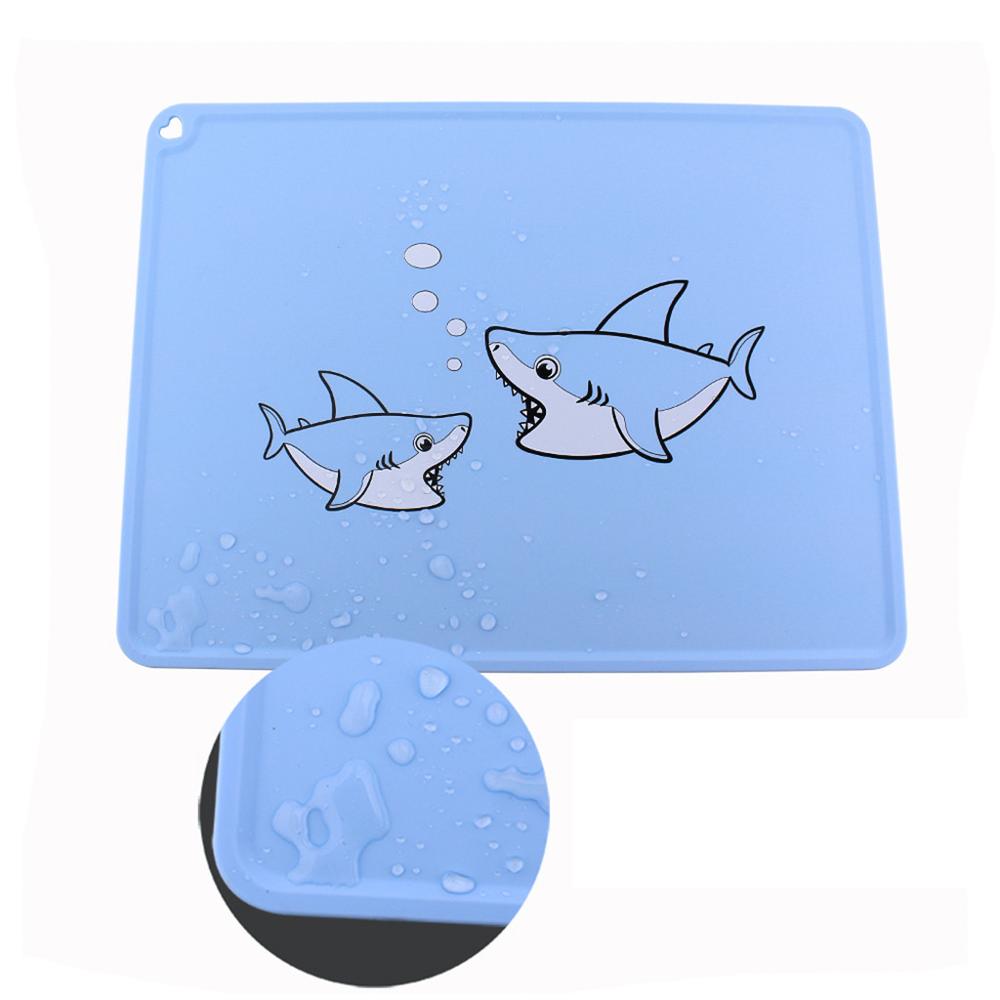 Siliconen tafel onderzetters Isolatie Tafel Mat Pot Mat Shark Cartoon Kind Placemat Accessoires siliconen onderzetters #21