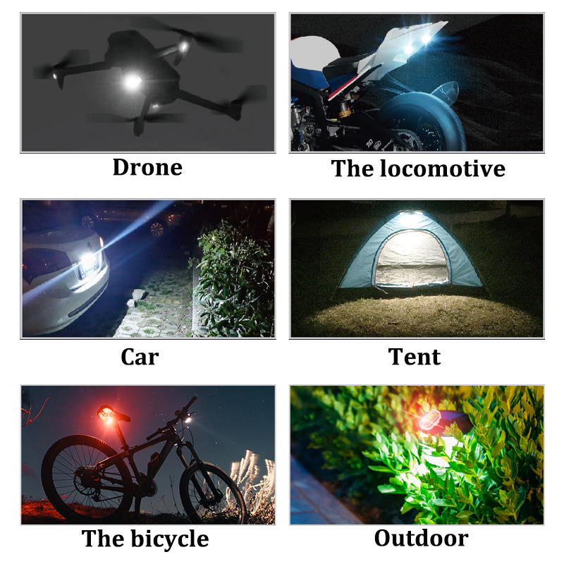 4 STKS Draadloze LED Drone Stroboscooplamp voor Motor Auto Fiets Afstandsbediening Anti-collision Waarschuwingslampje Signaallicht