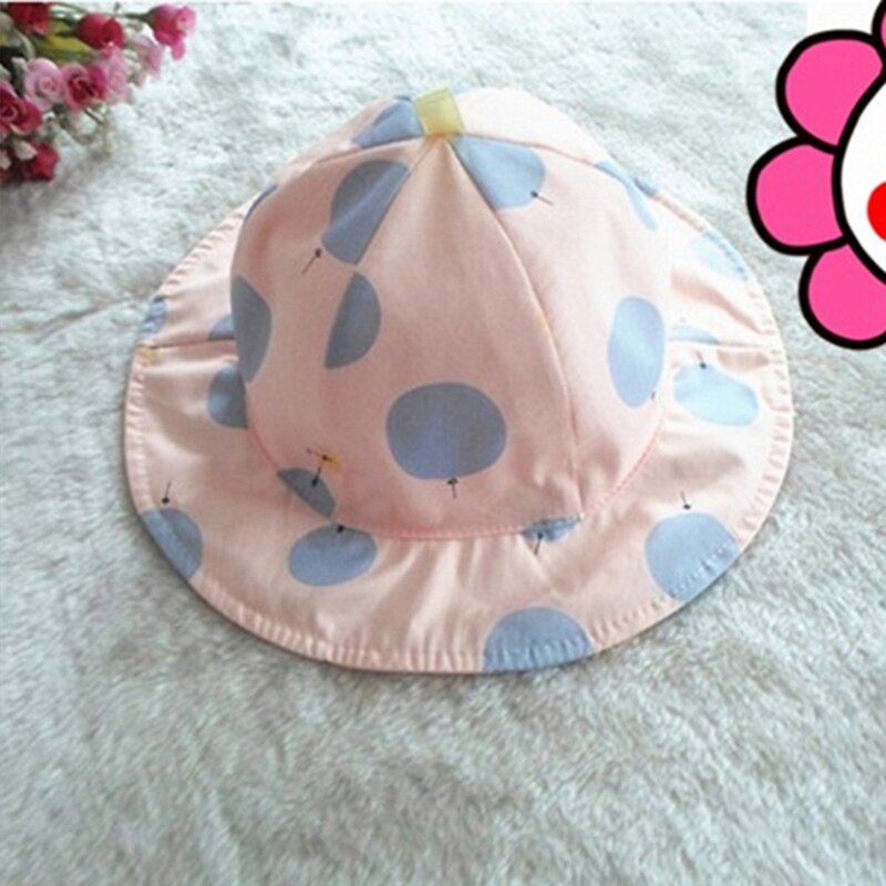Småbarn spädbarn barn solmössa pricktryck baby hink hatt utomhus flicka pojke mössa sol strand hattar solhatt