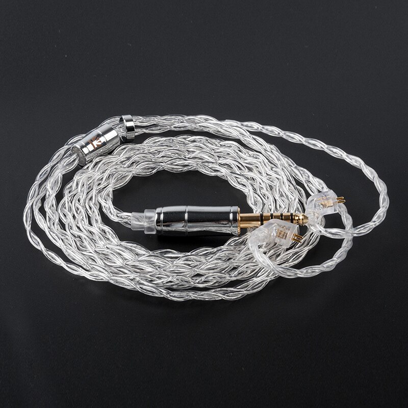 KBEAR limpid 4 Core 4N 99.99% Purity silver earphone cable 3.5/2.5/4.4mm MMCX/0.78mm 2Pin/QDC/TFZ For ZSX BLON BL-03: TFZ 4.4MM