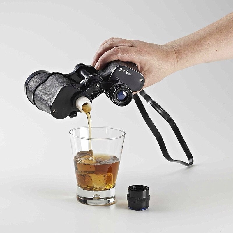 Double Sided Binocular Flask Travel Water Bottle Sport Drinkware Russian Flagon Whiskey Bottle Shot Flask Shaker Whisky Pot