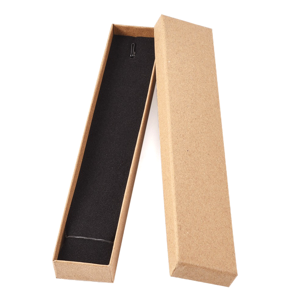 12 pcs 21x4x2cm Rectangle Cardboard Jewelry Set Box for Ring Necklace boxes for jewellery packaging with Sponge inside F70: WHITE
