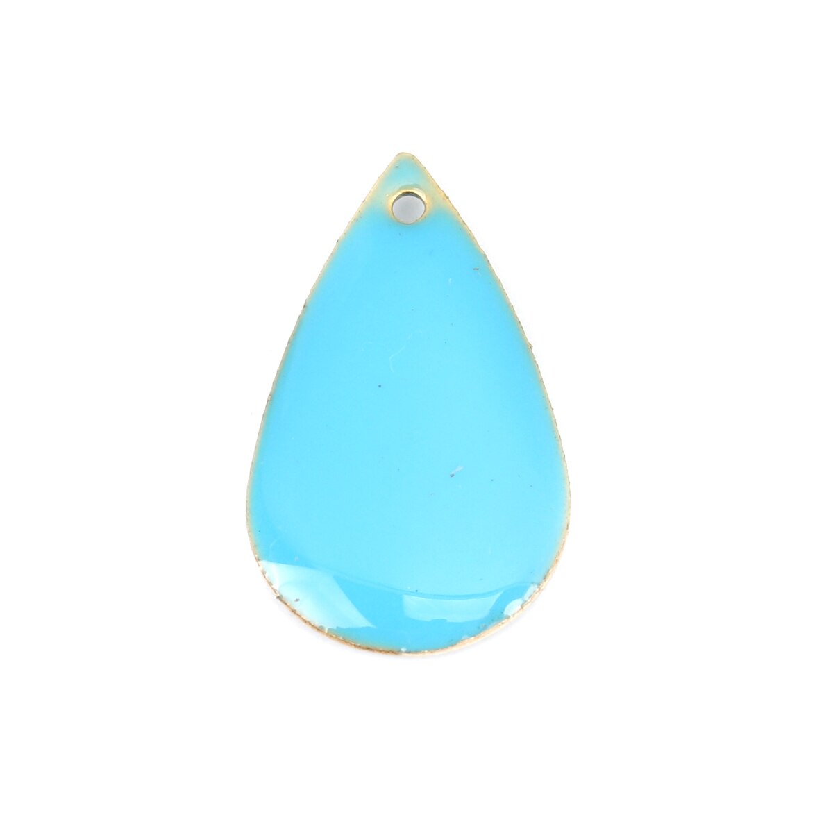 Wasser Tropfen Emaille Anhänger Kupfer Emailliert Doppelseitige Pailletten Reize Unbeschichtet 21*13mm( 4/8 &quot;) für DIY Ohrring Zeug, 10 Stck