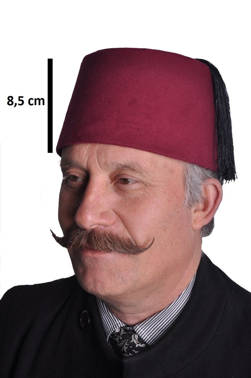 Punainen huopa fez hattu tommy cooper turkkilainen fes musta tupsut unisex-lakki fancy mekko ottomaani aito