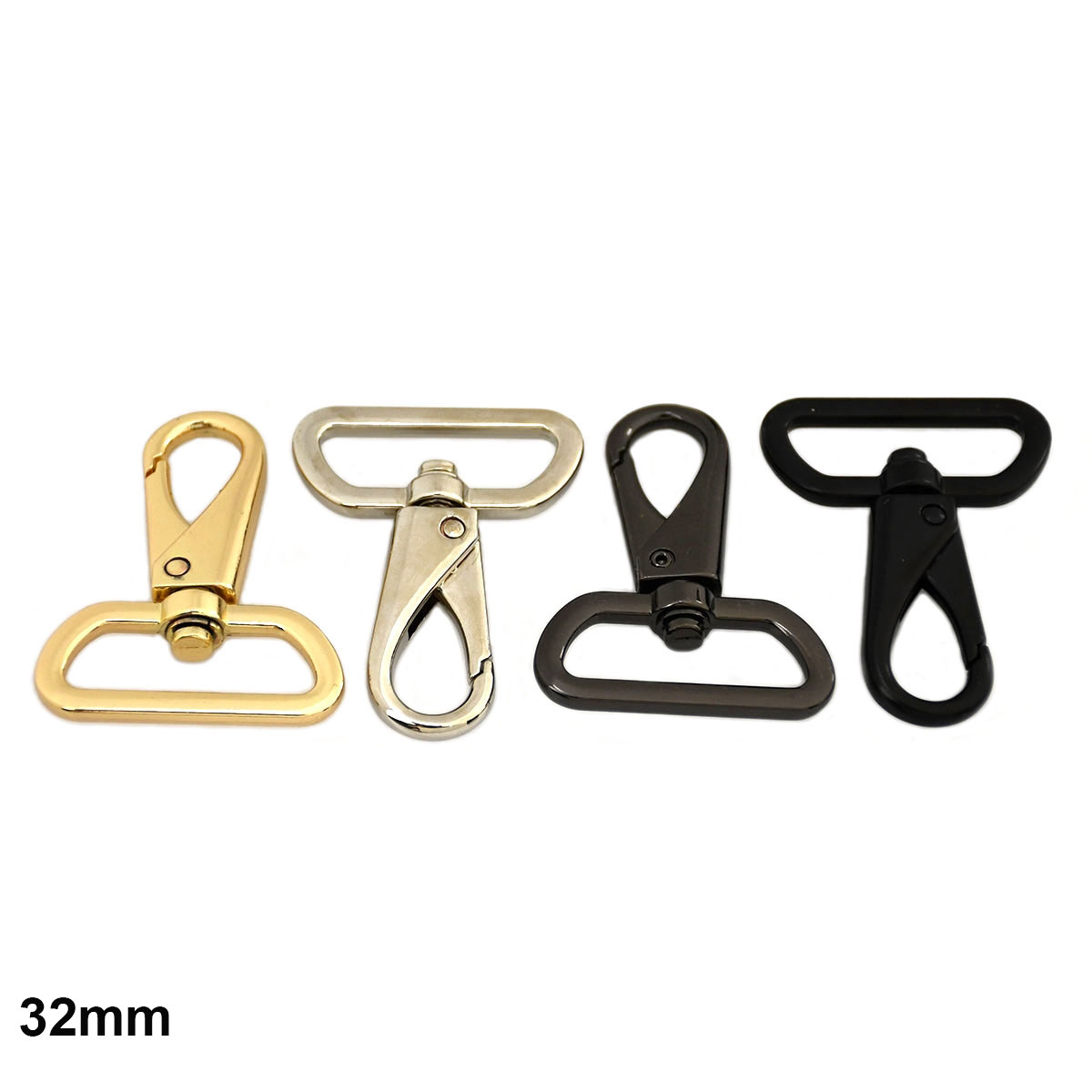 1Pcs Metal Swivel Oog Karabijnhaak Duurzaam Trigger Sluitingen Clips Voor Diy Leather Craft Tas Riem Riem Singels Sleutelhanger 3 Maten