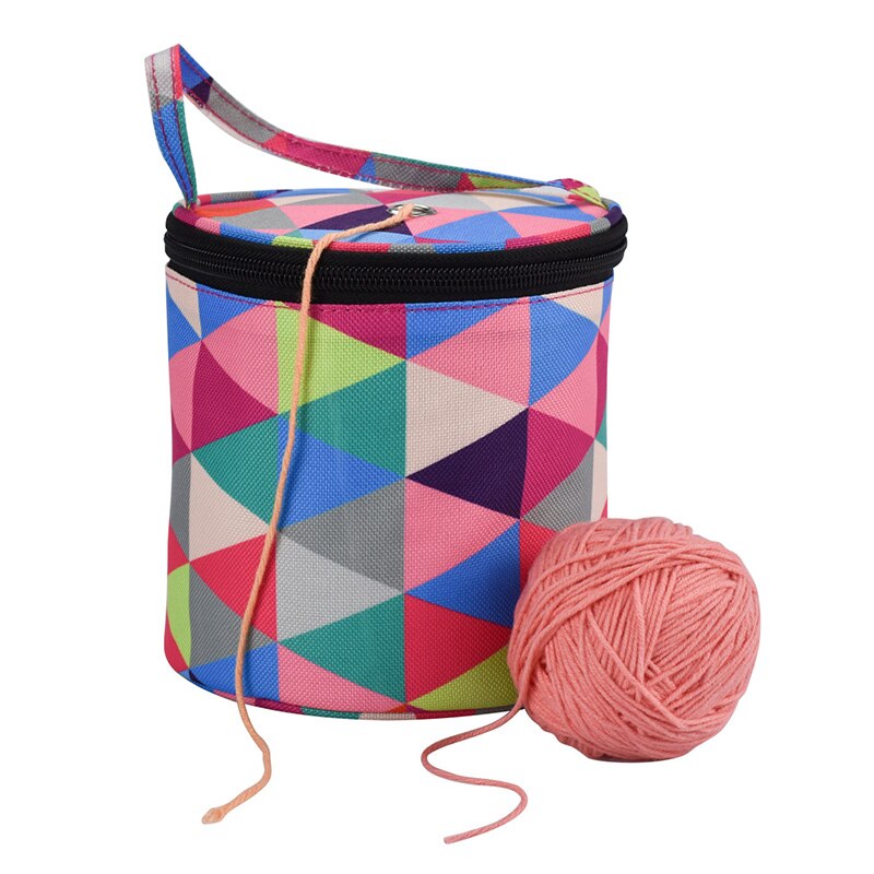 Neue Garn Häkeln Gewinde Lagerung Tasche Runde Gestrickte Wolle Taschen Reise Organizer Lagerung Tasche NäHenne Werkzeuge Zubehör