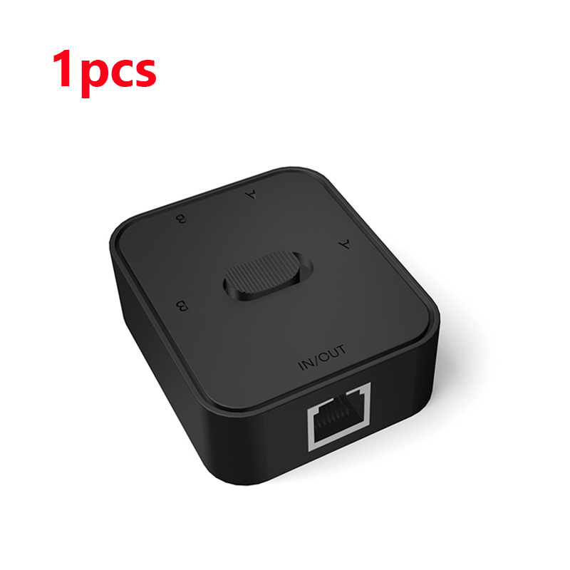Rozdzielacz RJ45 1000M 1 na 2 adapter Ethernet Przedłużacz Kabla Sieciowego Internetowego Złącze RJ45 Gigabitowy Przełącznik Sieciowy robić PC Laptopa: czarny
