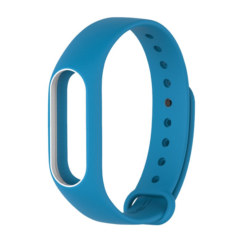 Strap for Xiaomi Mi Band 2 Bracelet for Smart Watches Xiomi Bend 2 Wristbands Replacement Silicone Miband 2 Straps Correa Opaska: Blue and white