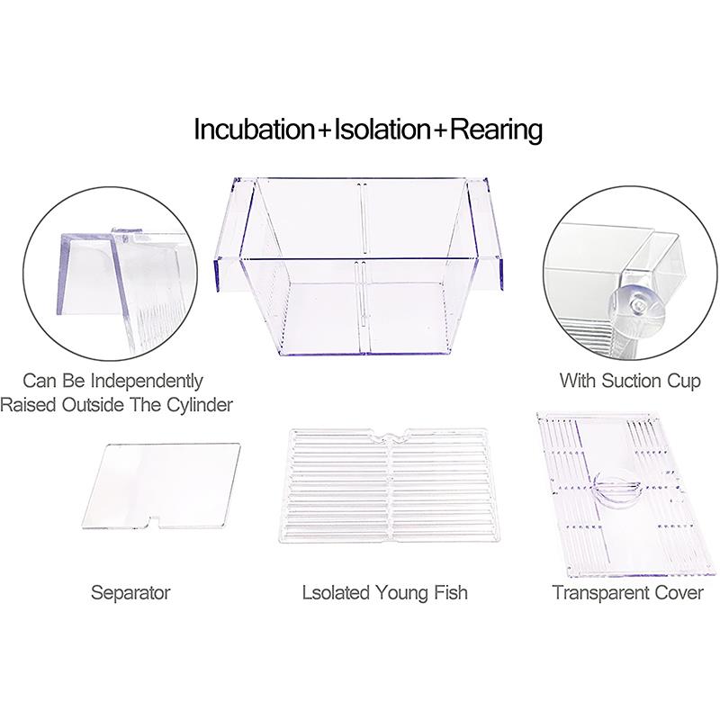 Aquarium Kleine Bak Fokken Doos Transparant Acryl Aquarium Fokken Isolatie Doos Aquarium Broederij Incubator Houder