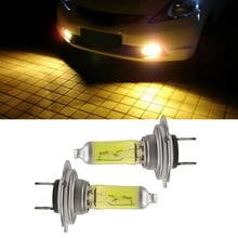 2Pcs H7 Halogeen Koplamp 100W Auto Mistlamp Lampen 3200-3500K Geel Gouden Auto Hlogen Licht bron Externe Lampjes