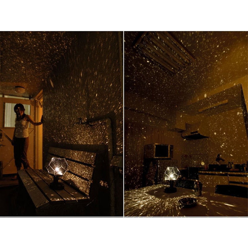 Stjärnhimmel projektor ljus led hem planetarium lampa stjärnprojektion romantisk lampa sovrum dekoration omgivande ljus