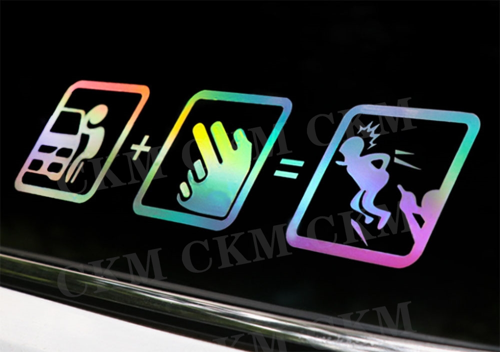 Don't Touch My Car Car Sticker Waterproof Reflective Car and Motorcycle Stickers Bumper Warning Sign Car Stickers Vinyl Decals