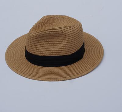 Suogry mærke stråhatte til kvinder panama hat beige hvid herre strand casual bredskygget sommer hawaiiansk solhat: Khaki