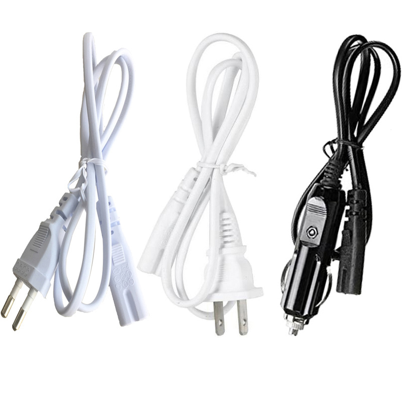 Cable de enchufe para coche UE EE. UU., 110V, 220V, 12V, 24V, Cable eléctrico para fiambrera, calentador de alimentos de 80cm, accesorios adaptadores de Cable de alimentación de CA para camión