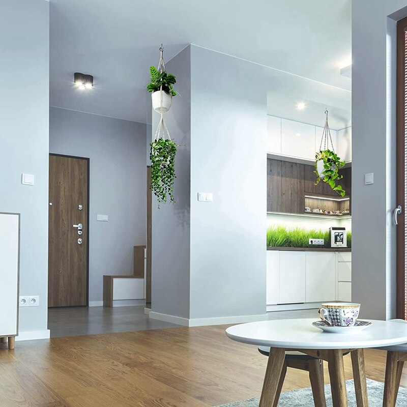 Plant Hangers Indoor Macrame Plant Hangers Without Tassels Hanging Macrame Planters. Single Tier Plant Macrame 2 Pcs