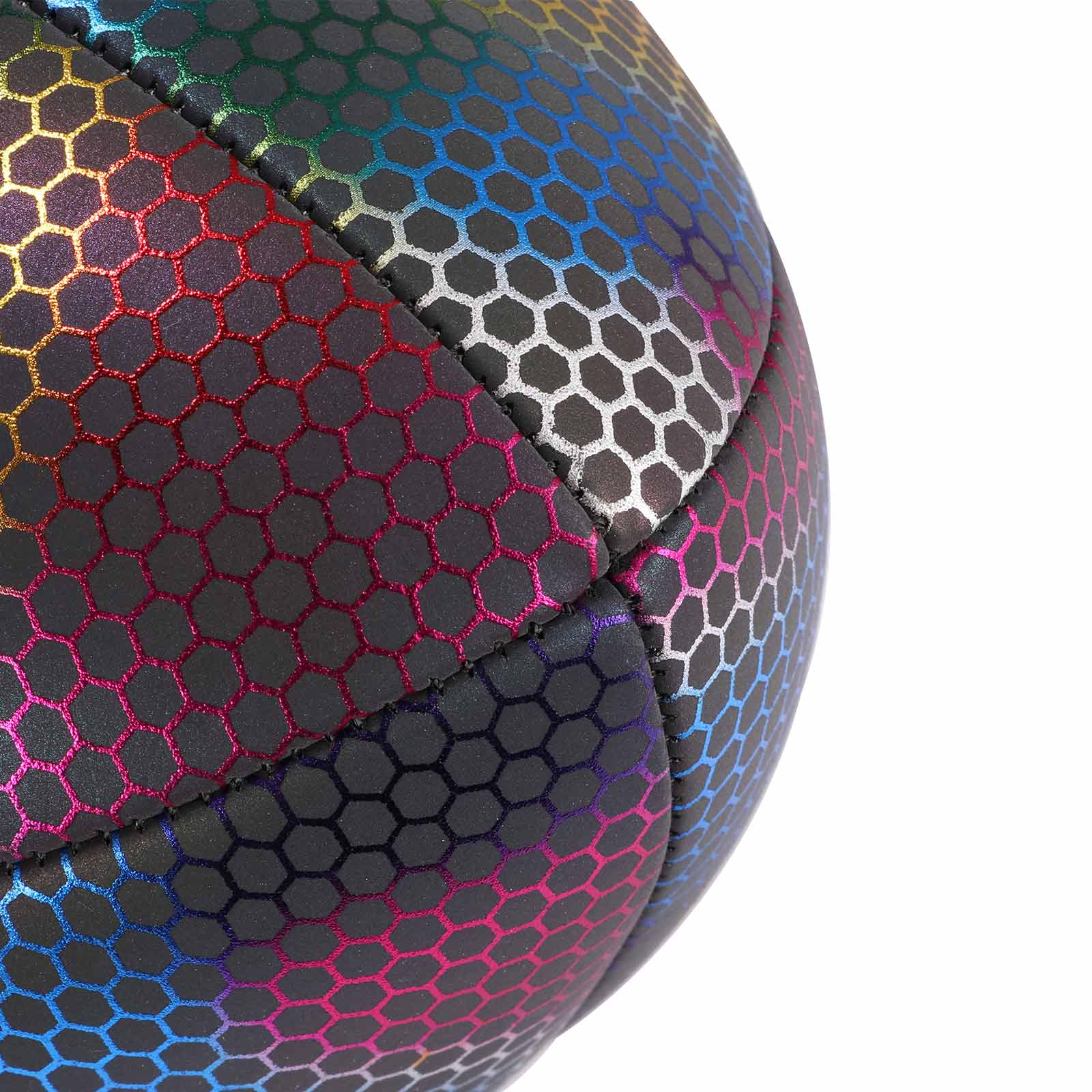 Holografische Reflecterende Glow Lederen Voetbal Officiële Maat 9 Licht Up Voetbal Bal Voor Kinderen Volwassen Traning & Outdoor Game