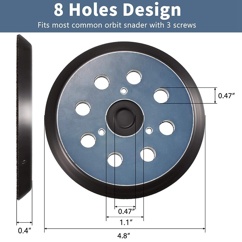 12 Pieces 40 Grits Sanding Discs, 60 Pieces Grits Sandpaper Compatible with DeWalt, Makita and Porter Cable