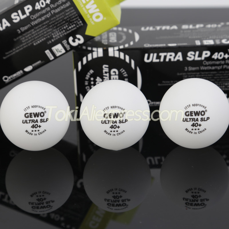GEWO Training 40 tafeltennisballen, 3 sterren tafeltennisbal van ABS-kunststof met naad, hoogwaardige trainingsballen, diameter 40 mm, voorraadverpakking met 12 stuks, wit