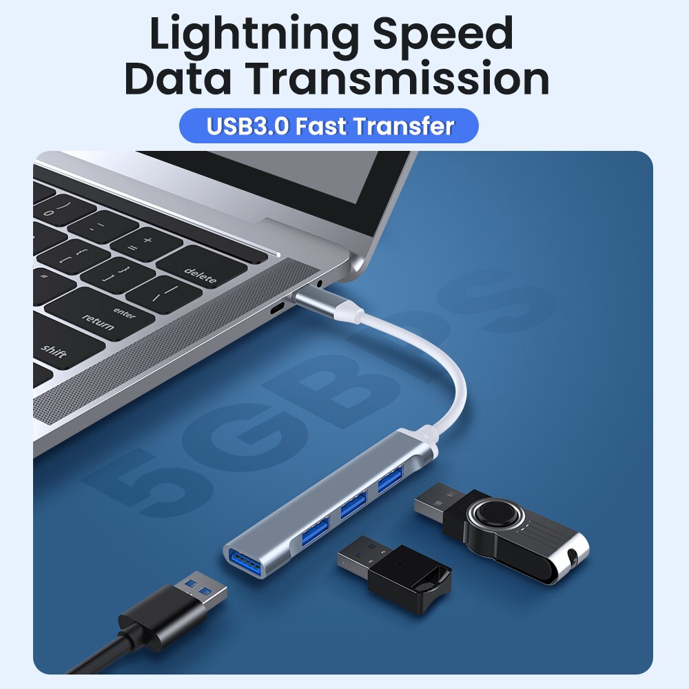 USB 3,0 HUB USB C HUB Splitter 3 USB-C Dock Adapter USB-C 3,1 Multi Port Dock Adapter für macbook Pro HUAWEI Matebook Computer