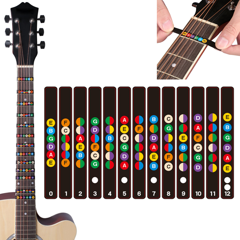 Waterproof Universal Guitar Fretboard Stickers Notes Labels Fingerboard Fret Stickers Markers