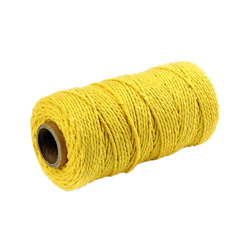 Coloré torsadé coton corde couture ornement cordon ménage mère pour bricolage artisanat tenture murale décor à la maison coton corde: Yellow