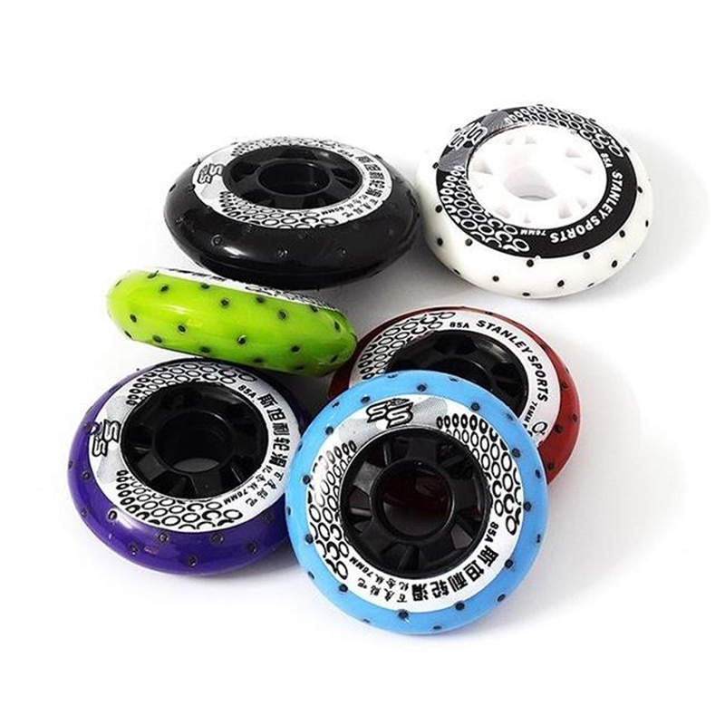 52 Fire Stenen Roller 8 Stks/partij 85A Inline Skates Wielen Sliding Roller Wielen Slalom Gratis Schaatsen Wielen 72 76 80mm LZ102