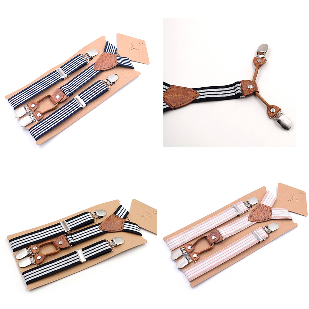 Elastic Boys Gilrs Suspender Set For Baby Boys Children Wedding Girls Suspenders Baby Kids Polka Striped Braces Belt