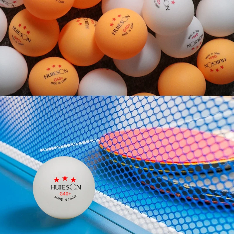 100 stks/zak HUIESON 3 Ster ITTF Standaard Pingpongballen Nieuw Materiaal ABS + Professionele Tafeltennisballen Voor Concurrentie