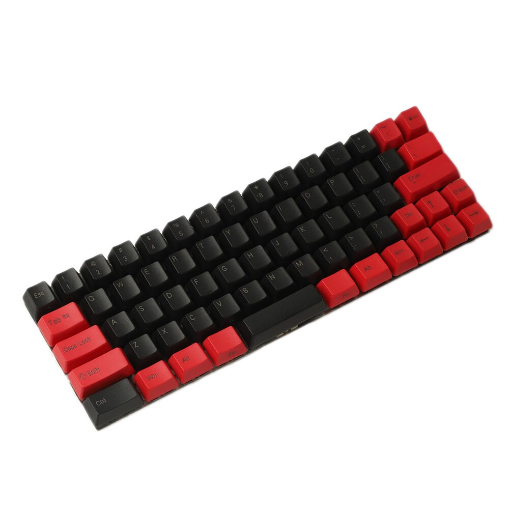 YMDK carbone blanc bleu noir rouge Minila Keyset épais PBT OEM profil Keycaps pour Filco Minila YD60M: Black red Mixed / Top print