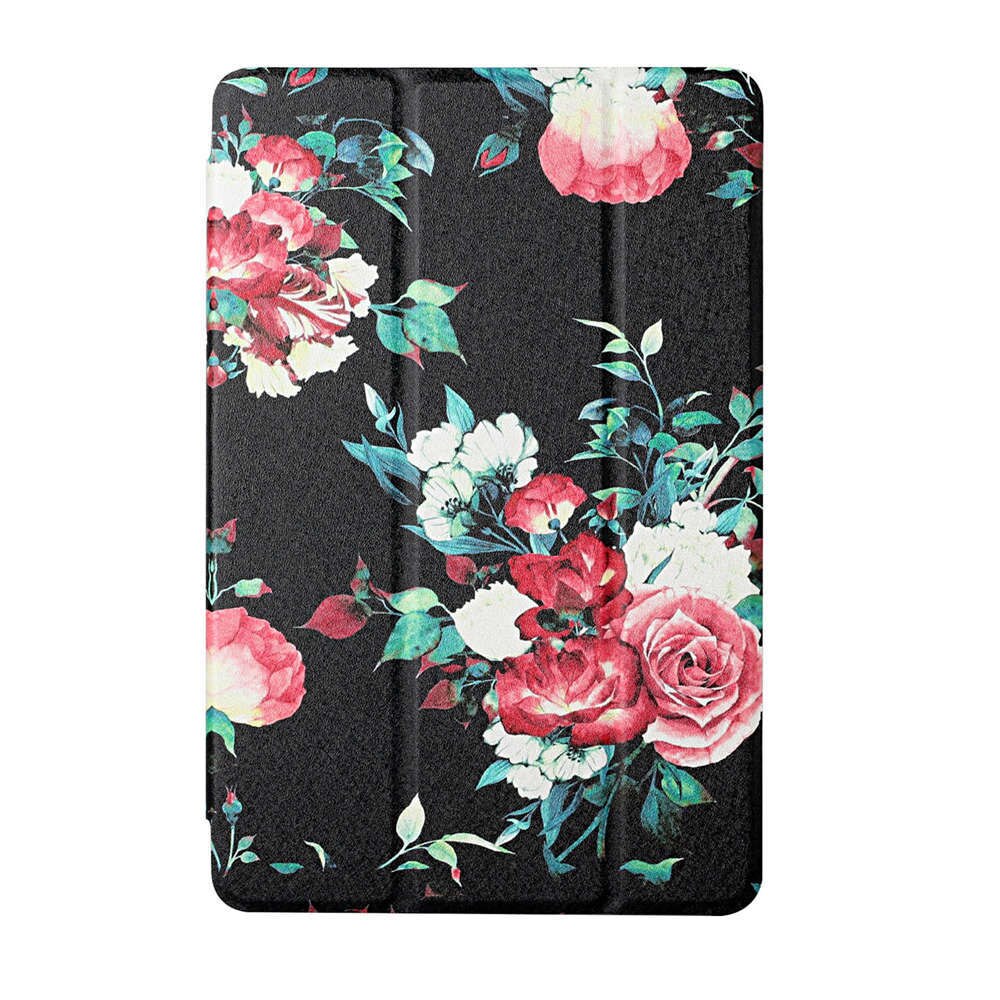 Silk Pattern Tri-Fold Case For Lenovo Tab M8 TB8505F FHD 8705F 8.0 Stand Cover Single Bottom Tablet Case + PenFilm: HMD