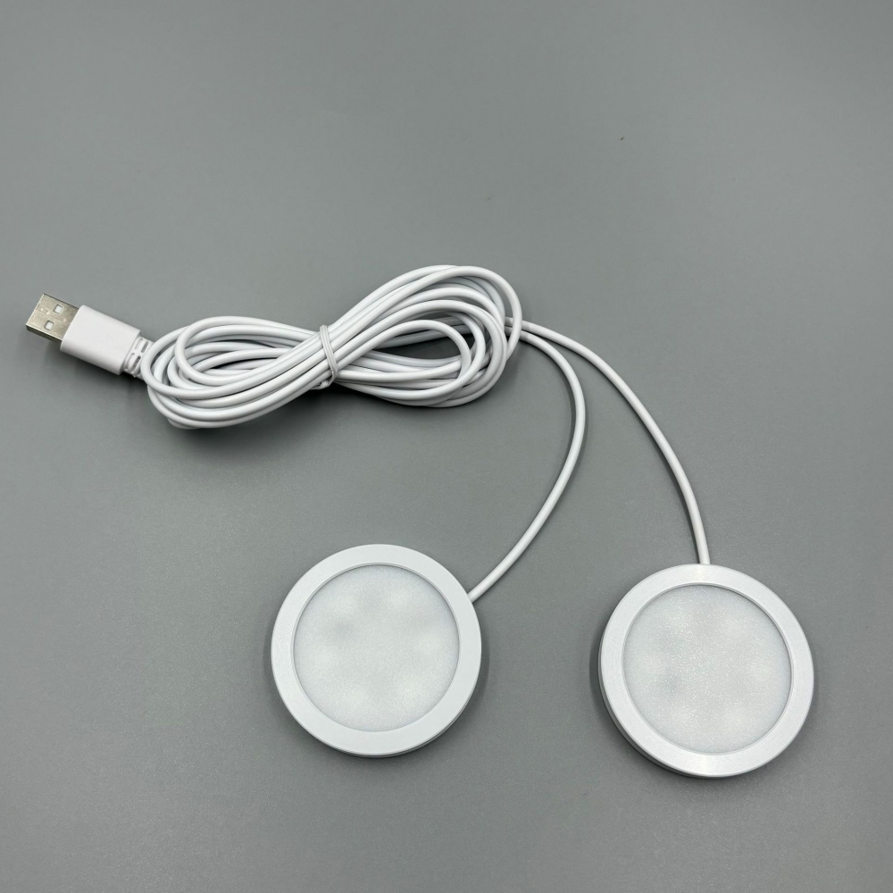 Køkken underskab led-lys vitrineskab hylde campingvogn autocamper indvendigt skabslys  dc 5v x 3w usb led-lys natlampe: Lysegul / Varm hvid