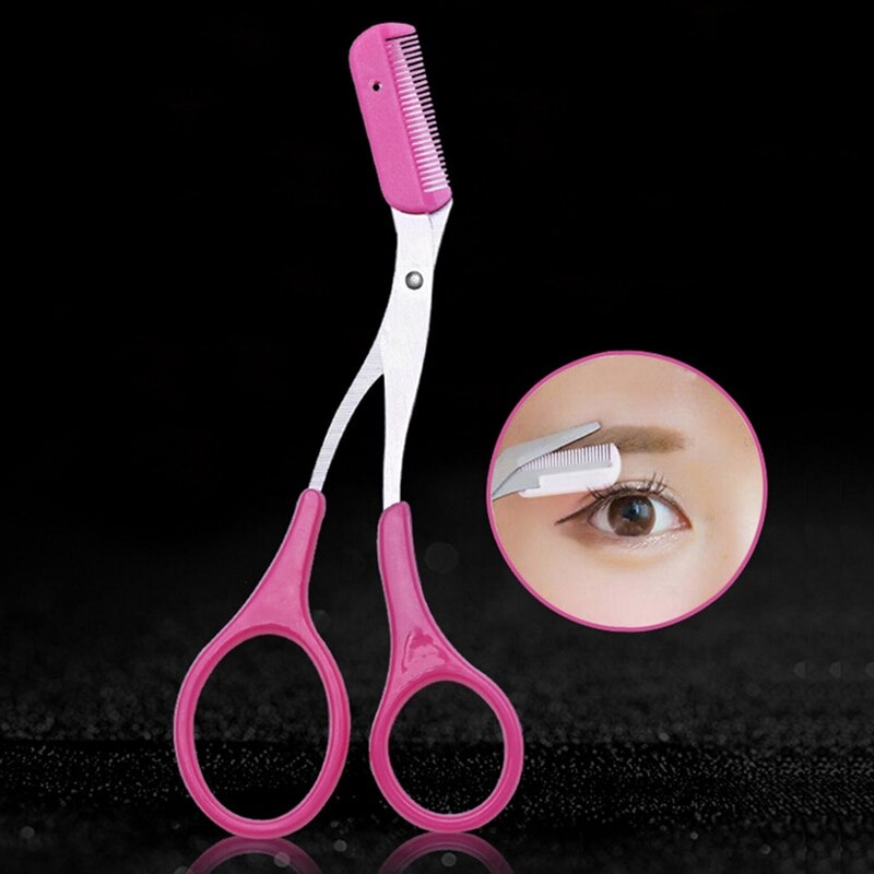 1Pc rasoir de sourcils cils amincissement cisailles peigne cils pinces à cheveux ciseaux façonnage sourcil toilettage cosmétique outil pour dame