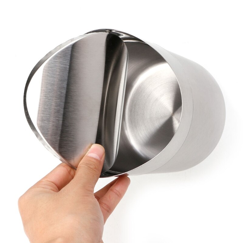 Stainless Steel Desk Trash Bin Countertop Waste Can With Swing Lid 1.5 L Mini DustBin