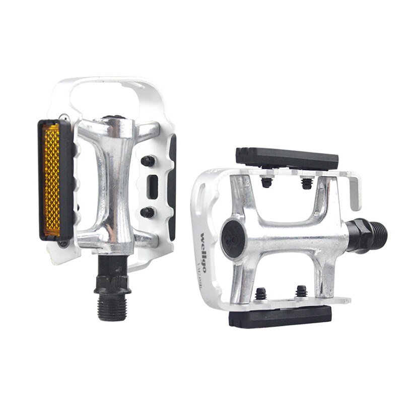 Wellgo M248 Ultralight Lager Pedalen Racefiets Pedaal Mtb Accessoires Aluminium Zwart Zilver Berg Fietsonderdelen: silver