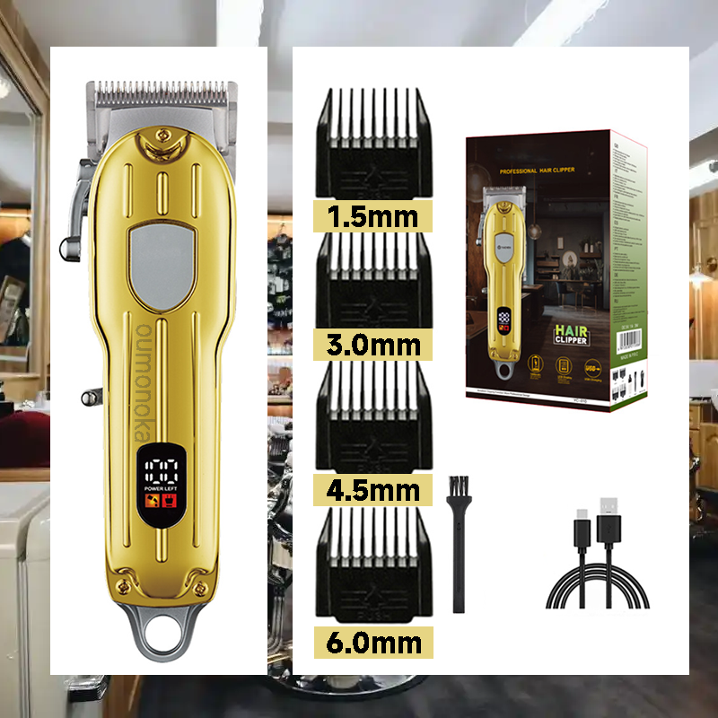 Trimmer for menn frisørsalong hårklipper herregressklipper barberhøvel skjeggklippmaskin elektrisk barbermaskin hårklippemaskin: Beige
