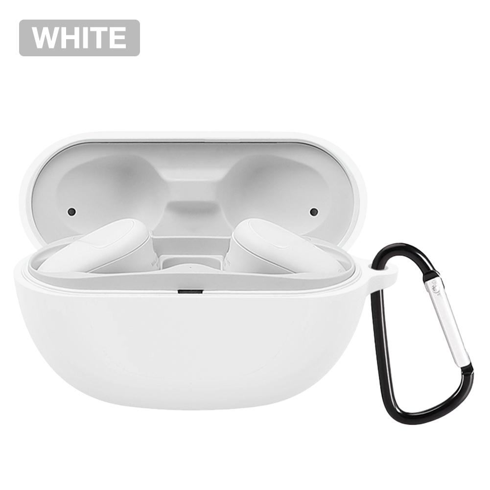 För sony wf -sp800n trådlösa hörlurar silikon skyddsfodral reseväska hörlursskydd skydd fodral skydd: Vit