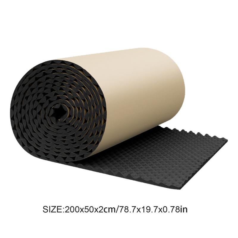 Zelfklevende geluidsisolerende pads 200 x 50 x 2cm geluidsdempend paneel waterdichte thermische isolatiemat reserveonderdelen voor interieur