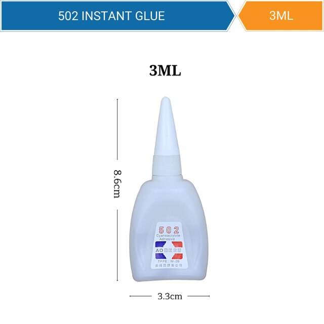 Colle Super forte instantanée 3ML/6ML/15ML, jouets adhésifs 502, artisanat, chaussures collantes, jouets adhésifs universels,: 3ML 1PCS