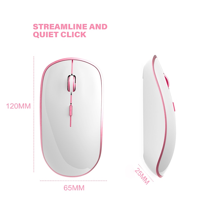 JOYACCESS Wireless Mouse Computer Thin Mouse 2400DPI Silent Mause Ergonomic Mouse 2.4Ghz USB Optical Mice for Laptop PC Desktop