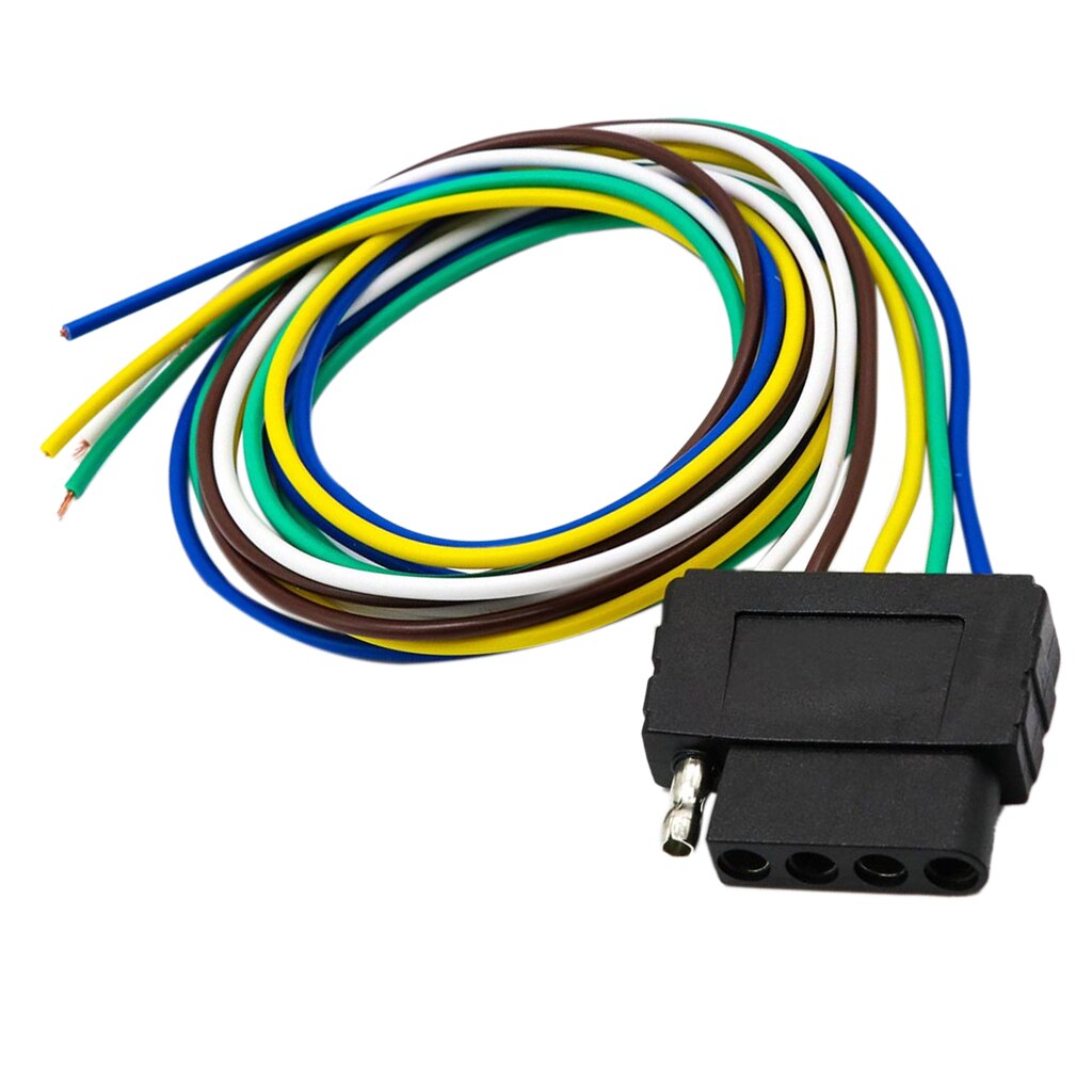 Kit de connexion de câblage de remorque à 5 voies | Harnais d'extension de fil plat pour bateau de voiture