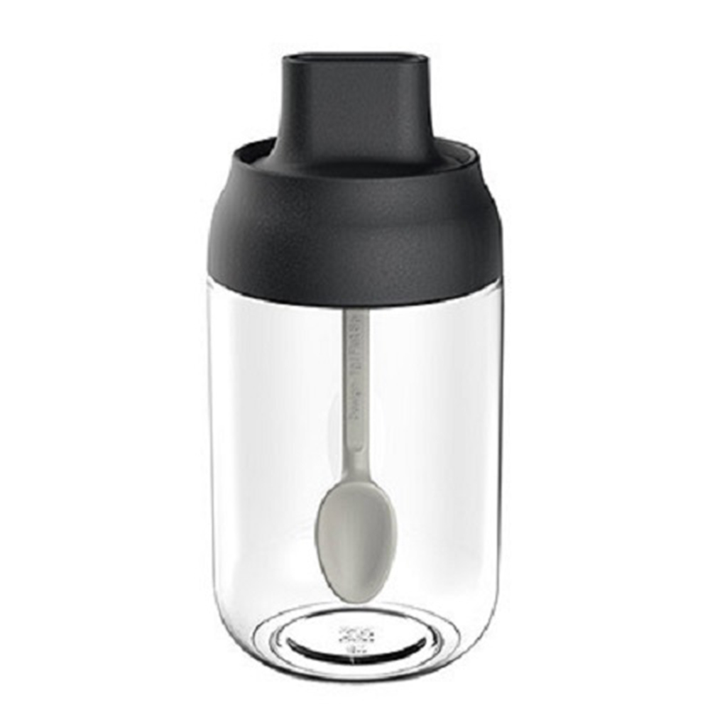 250ml peppar cruet oljeflaska sked täcka glas kök fuktbeständig honung krydda flaska kök krydda burk tank 3 stil: Kryddflaskor