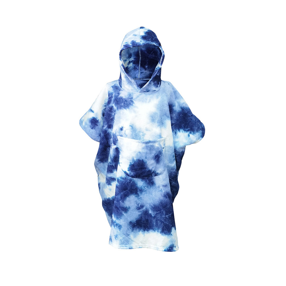 Surfponcho Handdoek Multifunctionele watersportjas met capuchon Sneldrogende microvezel stranddeken met grote zakken Badzwemhanddoek