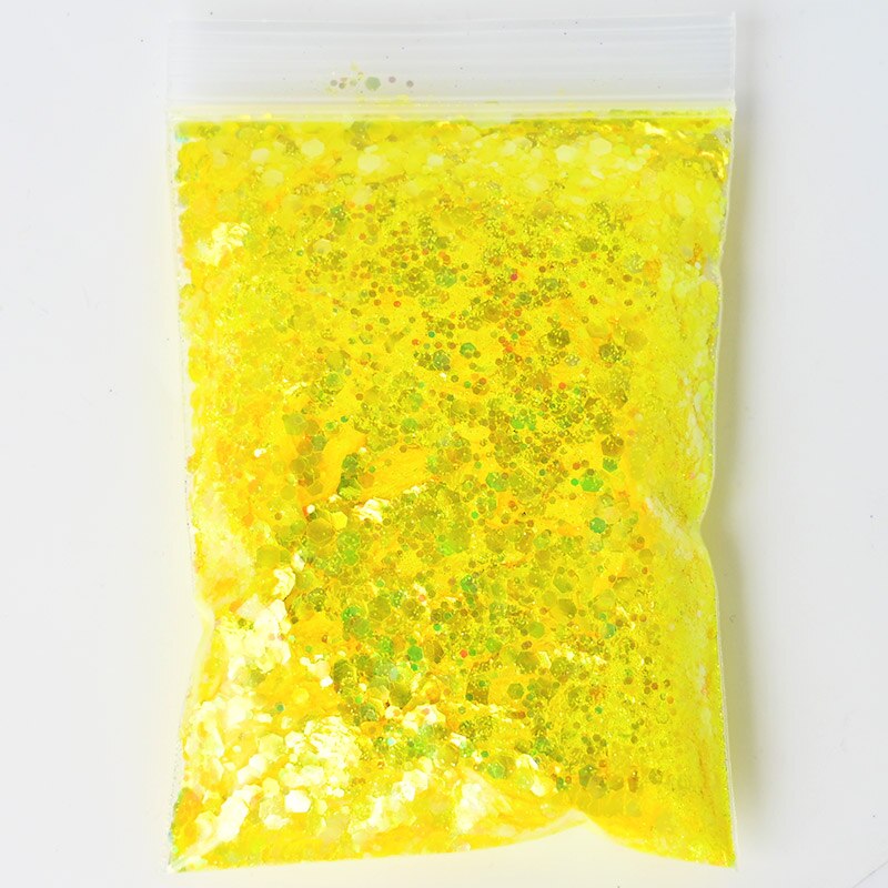 1.76 oz påsar chunky till fin / lös glitter orange / guld glitter mix "pumpa spice", nail art glitter, löst glitter,: Färg 6 50gr