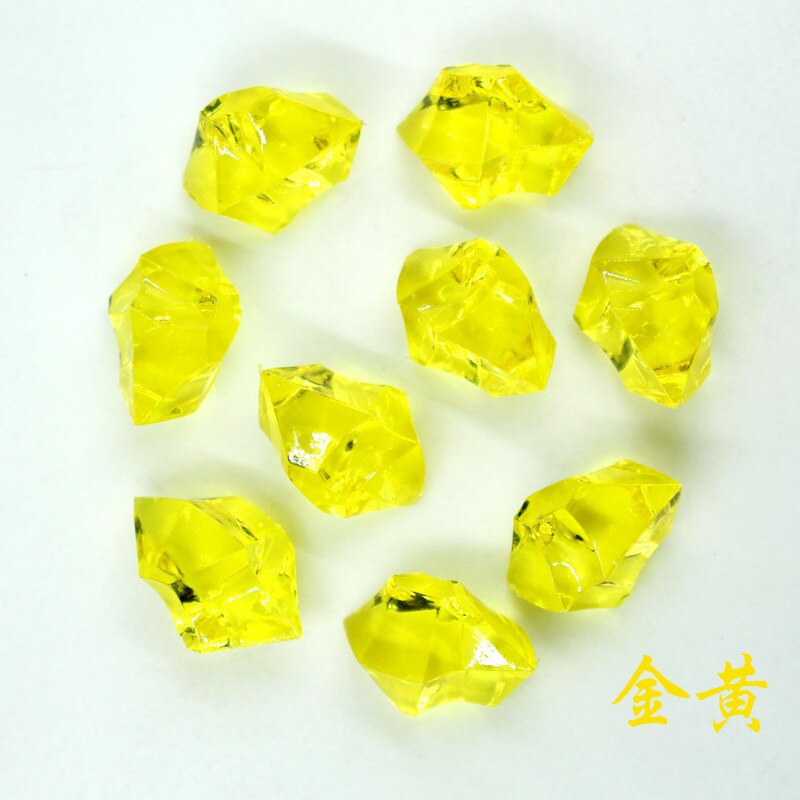 Cristaux en acrylique 250 pièces | Pierre d'aquarium, réservoir de poissons/fournitures de décoration de mariage, de jardin domestique: gold yellow