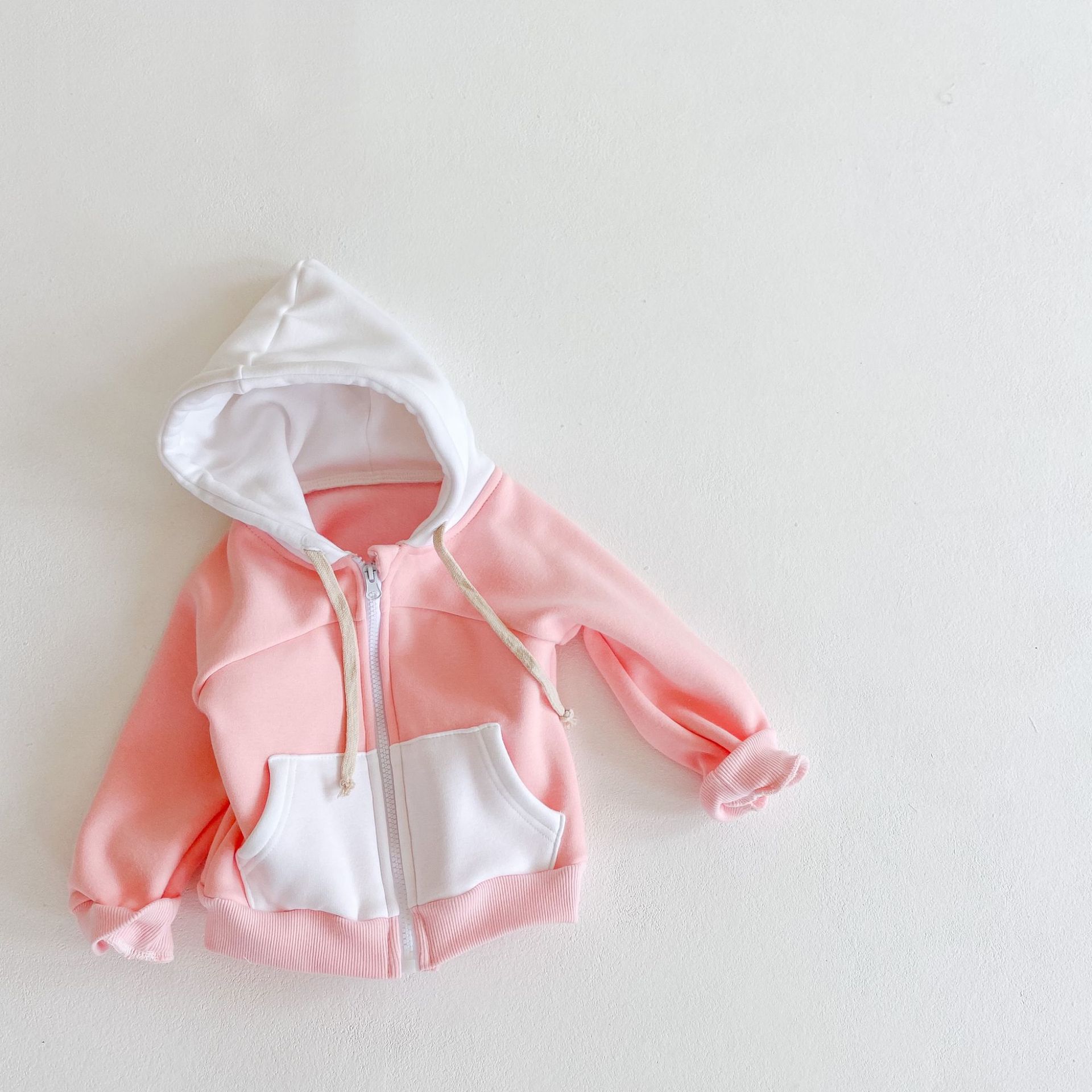 Winter Meisjes Sweatshirt Splice Vest Jas Casual Hooded Jas Voor Meisje Baby Kleding Baby Kids Peuter Jassen Bovenkleding