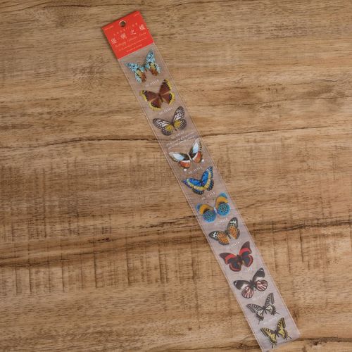 Sommerfuglesamler-serie maskering washi tape retro dekorativt selvklæbende tape gør-det-selv scrapbog klistermærke etiket papirvarer: 06