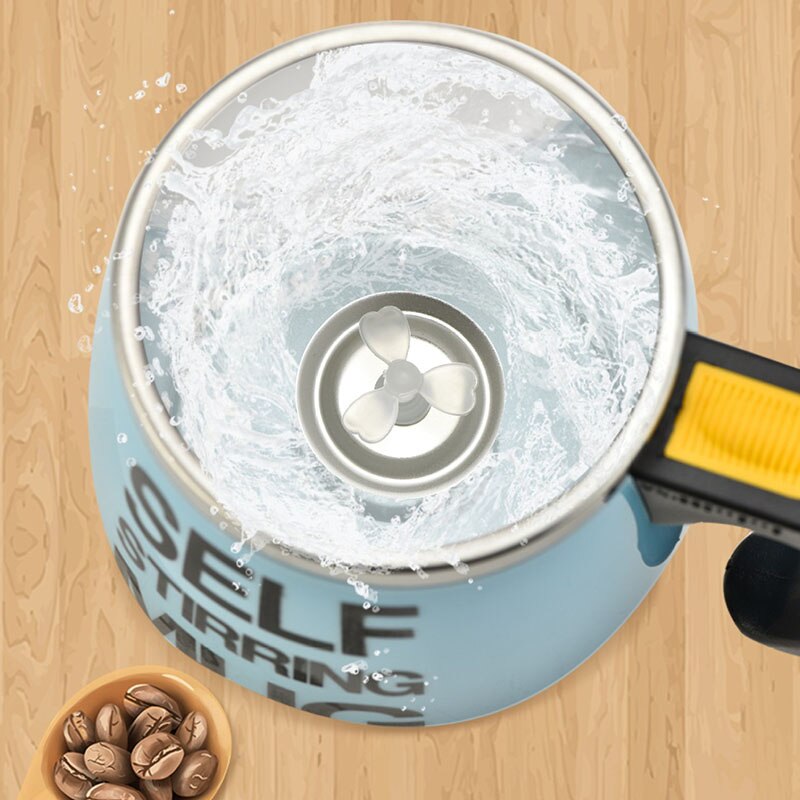 450ml selvomrørende krus magnetisk blender automatisk omrører krus til kaffe mælk rustfrit stål termokop dobbelt isoleret kop