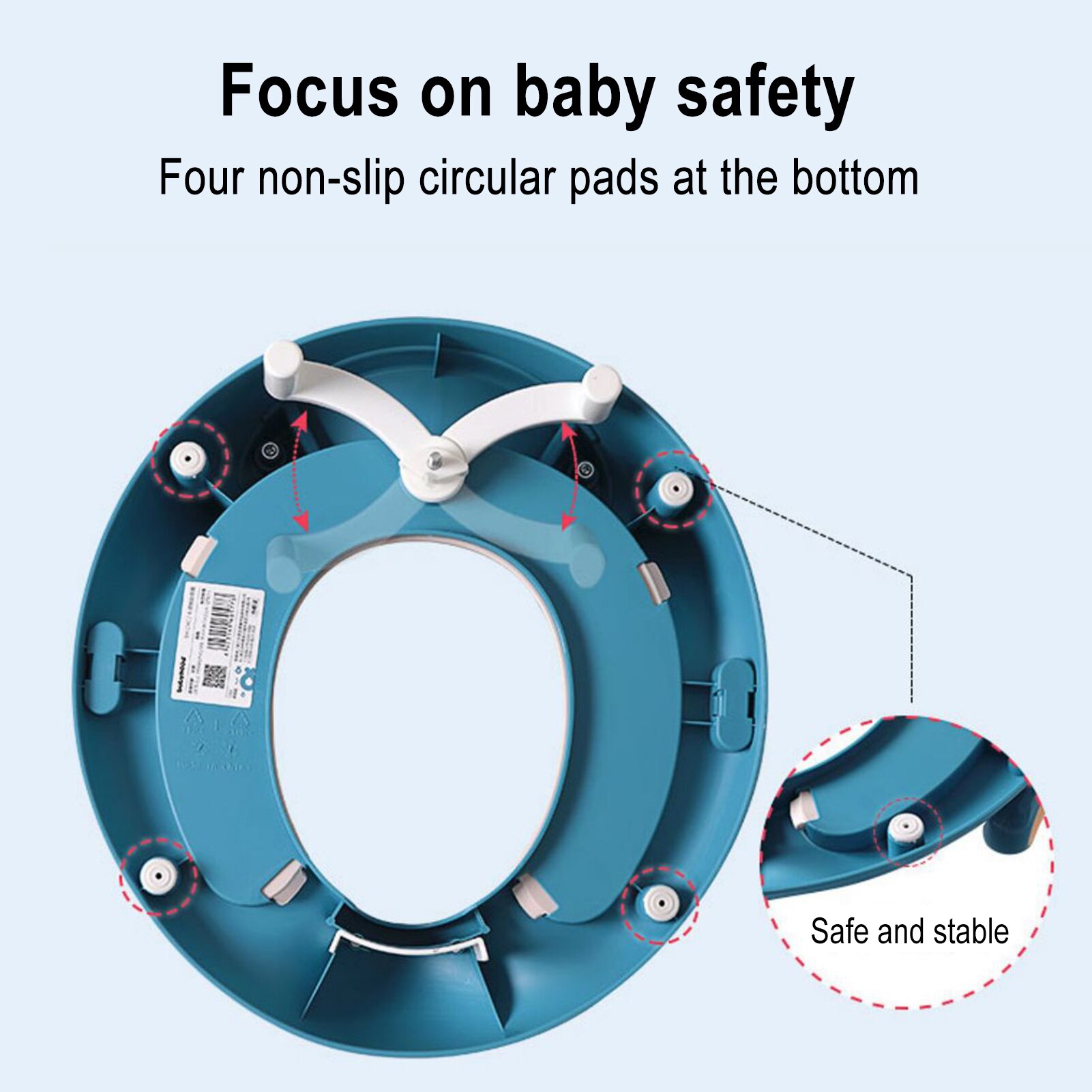 Baby Potty Training Toilet Seat Accessories Toddler Splash-Guard Toilet Kids Training Seat Double Anti-Slip Splash Guard