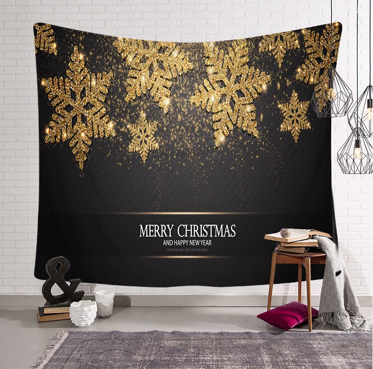 Arte de Navidad hogar tapiz colgante de pared Hippie colcha adorno de pared decoración de Navidad para la pared telón de fondo manta Manta: 7