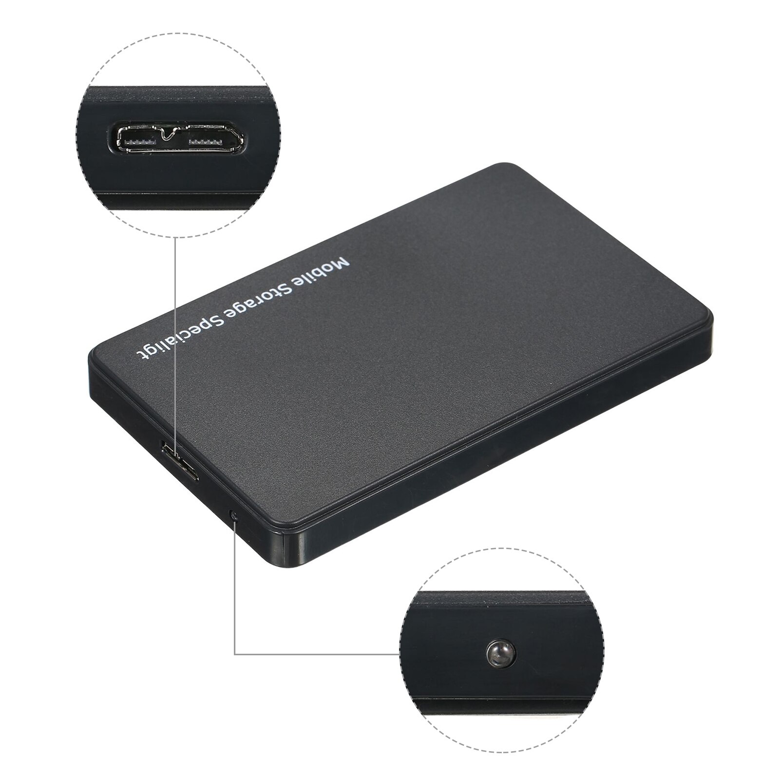 2.5 inch Hard Disk Case USB3.0 External HDD/SSD Enclosure SATA Hard Drive Case Tool-free Mobile hard disk drive